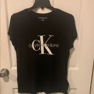 Calvin Klein Black Tee with White Logo